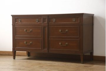 中古　DREXEL HERITAGE(ドレクセルヘリテイジ)　Triune(トライユン)　マホガニー材　気品ある佇まいが美しいサイドボード(サイドチェスト、引き出し)(R-062840)