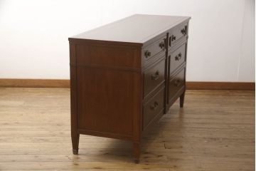 中古　DREXEL HERITAGE(ドレクセルヘリテイジ)　Triune(トライユン)　マホガニー材　気品ある佇まいが美しいサイドボード(サイドチェスト、引き出し)(R-062840)