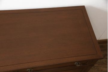 中古　DREXEL HERITAGE(ドレクセルヘリテイジ)　Triune(トライユン)　マホガニー材　気品ある佇まいが美しいサイドボード(サイドチェスト、引き出し)(R-062840)