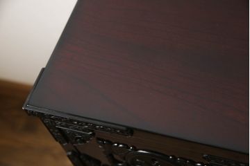 中古　美品　駿河民芸　品の良い牡丹の金具が和の雰囲気を高めるチェスト(和タンス、収納たんす、整理箪笥、衣装箪笥、引き出し)(R-062845)