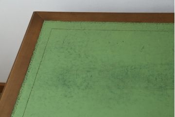 中古　イギリス高級輸入家具　洗練された佇まいが美しいレザートップデスク(机、平机、ワークデスク、在宅用、在宅ワーク)(定価約60万円)(R-062846)