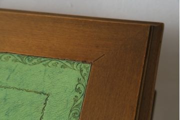 中古　イギリス高級輸入家具　洗練された佇まいが美しいレザートップデスク(机、平机、ワークデスク、在宅用、在宅ワーク)(定価約60万円)(R-062846)