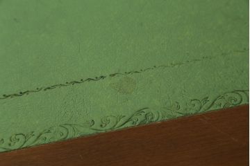 中古　イギリス高級輸入家具　洗練された佇まいが美しいレザートップデスク(机、平机、ワークデスク、在宅用、在宅ワーク)(定価約60万円)(R-062846)
