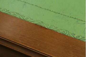中古　イギリス高級輸入家具　洗練された佇まいが美しいレザートップデスク(机、平机、ワークデスク、在宅用、在宅ワーク)(定価約60万円)(R-062846)
