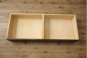  中古　北海道民芸家具　和洋どちらにも合うシックなサイドボード(リビングボード、収納棚、戸棚、テレビボード、AVキャビネット、TV、テレビ台)(R-062851)