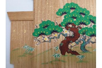奈良　南都　川口神泉　木彫　金彩　極彩色　五段　十五人揃　一刀彫雛人形(共箱付き、木製、雛壇、ひな人形、段飾、コンパクト)(R-062853)