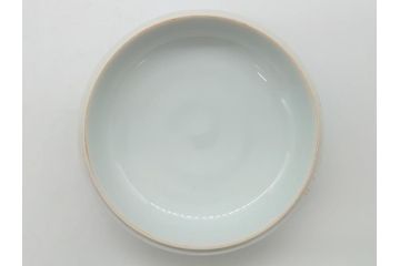 人間国宝　井上萬二　有田　染付　白磁　唐子遊戯文　香合(共箱付き、茶道具、仏具、小物入れ)(R-062854)