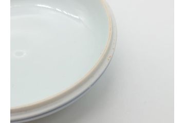 人間国宝　井上萬二　有田　染付　白磁　唐子遊戯文　香合(共箱付き、茶道具、仏具、小物入れ)(R-062854)