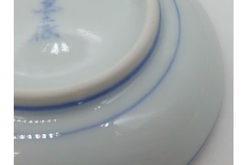 人間国宝　井上萬二　有田　染付　白磁　唐子遊戯文　香合(共箱付き、茶道具、仏具、小物入れ)(R-062854)