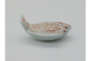 桃山宗山(沢田宗山)　色絵　鯛　箸置き4点セット(共箱付き、はし置き、和食器)(R-062855)