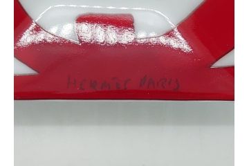 フランス　HERMES(エルメス)　ガダルキヴィール　スクエアプレート大小(各2枚)　4点セット　15cm　7cm(箱なし、洋食器、ペア)(R-062856)