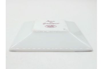 フランス　HERMES(エルメス)　ガダルキヴィール　スクエアプレート大小(各2枚)　4点セット　15cm　7cm(箱なし、洋食器、ペア)(R-062856)