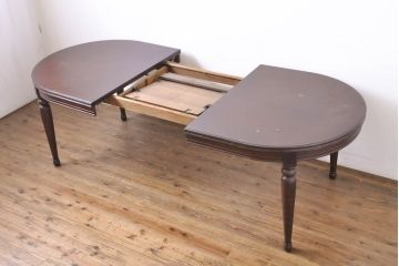 中古　maruni(マルニ木工)　KENT-COURT(ケントコート)　洗練された佇まいとシックな色合いが魅力のダイニングテーブル(エクステンションテーブル、4人掛け、6人掛け)(R-062859)