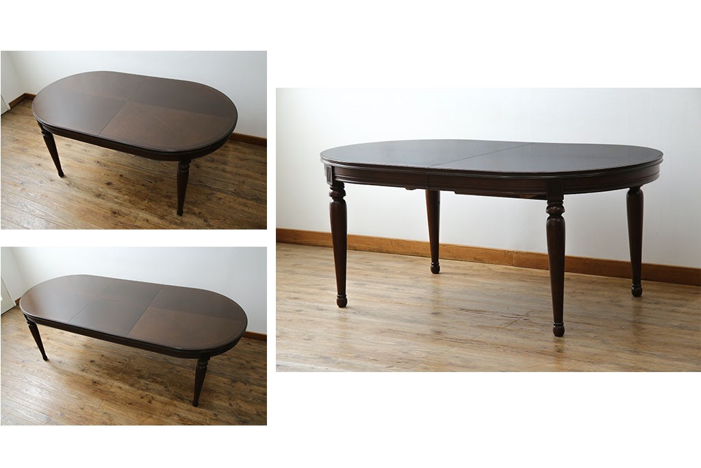 中古　maruni(マルニ木工)　KENT-COURT(ケントコート)　洗練された佇まいとシックな色合いが魅力のダイニングテーブル　(R-062859)