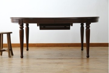 中古　maruni(マルニ木工)　KENT-COURT(ケントコート)　洗練された佇まいとシックな色合いが魅力のダイニングテーブル　(R-062859)