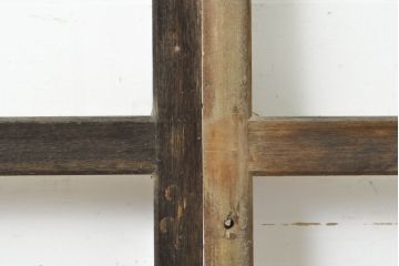 アンティーク建具　経年を感じる風合いが魅力のガラス戸2枚セット(引き戸、建具)(R-062863)