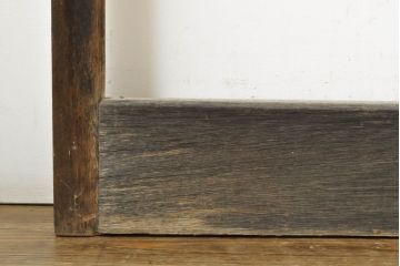 アンティーク建具　経年を感じる風合いが魅力のガラス戸2枚セット(引き戸、建具)(R-062863)