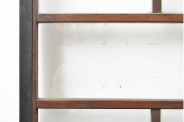 和製アンティーク　ノスタルジックな雰囲気が魅力のガラス戸2枚セット(引き戸、建具)(R-062864)