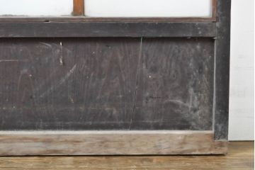 和製アンティーク　ノスタルジックな雰囲気が魅力のガラス戸2枚セット(引き戸、建具)(R-062864)