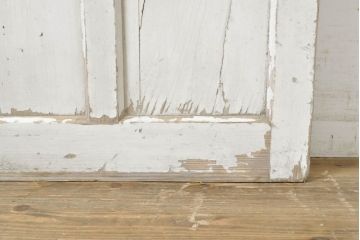 アンティーク建具　ペイント仕上げ限定　ホワイトカラーが爽やかなガラス戸1枚セット(引き戸、建具)(R-062865)