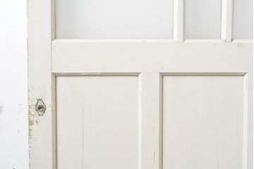 和製アンティーク　すりガラスが入ったおしゃれなガラス戸1枚(引き戸、建具)(R-062866)