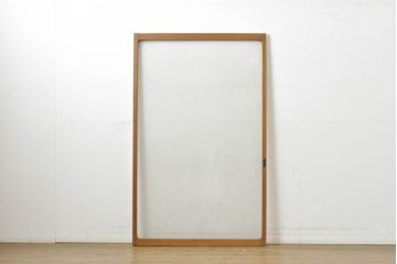 アンティーク建具　シンプルなデザインで使いやすいガラス窓1枚(引き戸、ガラス戸、建具)(R-062867)