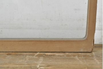 アンティーク建具　シンプルなデザインで使いやすいガラス窓1枚(引き戸、ガラス戸、建具)(R-062867)