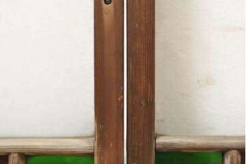 アンティーク建具　大正ロマンの雰囲気を演出する色ガラス入りガラス窓2枚セット(ガラス戸、引き戸、建具)(R-062868)