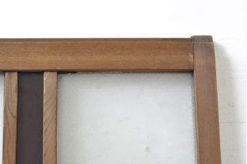 アンティーク建具　大正ロマンの雰囲気を演出する色ガラス入りガラス窓2枚セット(ガラス戸、引き戸、建具)(R-062868)