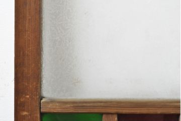 アンティーク建具　大正ロマンの雰囲気を演出する色ガラス入りガラス窓2枚セット(ガラス戸、引き戸、建具)(R-062868)