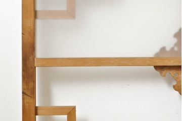 アンティーク建具　凝ったデザインが和の空間を引き立てるガラス窓2枚セット(引き戸、ガラス戸、建具)(R-062869)