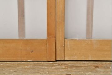 アンティーク建具　凝ったデザインが和の空間を引き立てるガラス窓2枚セット(引き戸、ガラス戸、建具)(R-062869)