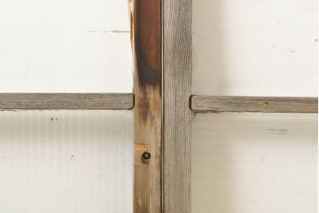 和製アンティーク　異なるガラスの質感が面白いガラス窓2枚セット(ガラス戸、建具、引き戸)(R-062870)です