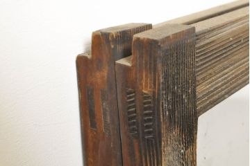 和製アンティーク　異なるガラスの質感が面白いガラス窓2枚セット(ガラス戸、建具、引き戸)(R-062870)です