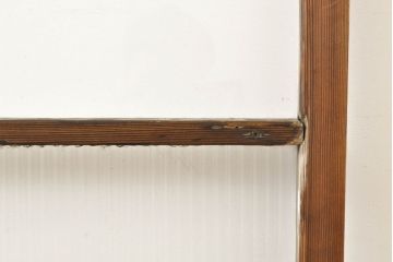 和製アンティーク　異なるガラスの質感が面白いガラス窓2枚セット(ガラス戸、建具、引き戸)(R-062870)です