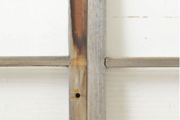 アンティーク建具　異なるガラスの質感が面白いガラス窓2枚セット(引き戸、ガラス戸、建具)(R-062871)