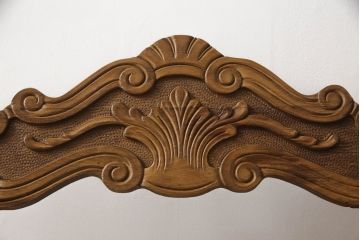 中古　イタリア輸入家具　美しい彫刻が目を引くサヴォナローラチェア(椅子、折りたたみイス)(R-062873)
