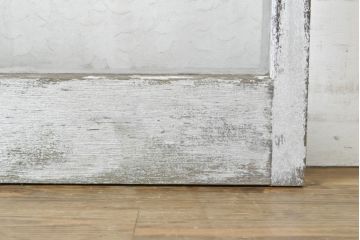 アンティーク建具　異なるガラスの質感が面白いガラス戸2枚セット(引き戸、建具)(R-062876)