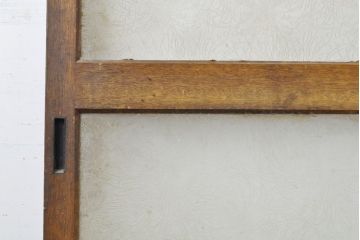 アンティーク建具　レトロな雰囲気漂うガラス戸2枚セット(引き戸、建具)(R-062877)