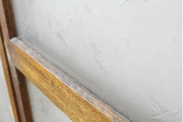 アンティーク建具　レトロな雰囲気漂うガラス戸2枚セット(引き戸、建具)(R-062877)