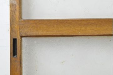 アンティーク建具　レトロな雰囲気漂うガラス戸2枚セット(引き戸、建具)(R-062877)