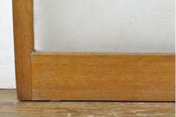 アンティーク建具　レトロな雰囲気漂うガラス戸2枚セット(引き戸、建具)(R-062877)