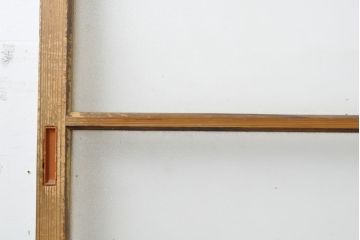 アンティーク建具　シンプルなデザインでお部屋に取り入れやすいガラス戸2枚セット(引き戸、建具)(R-062880)