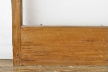 アンティーク建具　シンプルなデザインでお部屋に取り入れやすいガラス戸2枚セット(引き戸、建具)(R-062880)