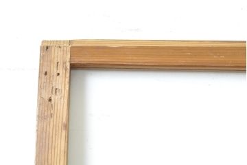 アンティーク建具　シンプルなデザインでお部屋に取り入れやすいガラス戸2枚セット(引き戸、建具)(R-062880)