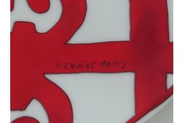 フランス　HERMES(エルメス)　ガダルキヴィール　デザートプレート2枚セット(箱なし、洋食器、ペア)(R-062884)