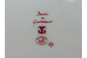 フランス　HERMES(エルメス)　ガダルキヴィール　デザートプレート2枚セット(箱なし、洋食器、ペア)(R-062884)