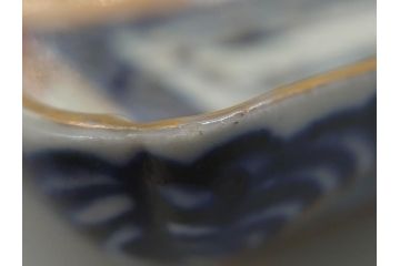 江戸期　上手物　古伊万里　金彩　色絵　染付　松竹梅文　6.6寸　約20cm　長皿2枚セット(和食器、和皿、角皿、6寸6分)(R-062885)