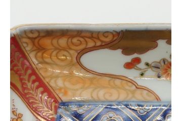 江戸期　上手物　古伊万里　金彩　色絵　染付　松竹梅文　6.6寸　約20cm　長皿3枚セット(和食器、和皿、角皿、6寸6分)(R-062886)