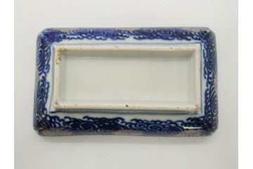 江戸期　上手物　古伊万里　金彩　色絵　染付　松竹梅文　6.6寸　約20cm　長皿3枚セット(和食器、和皿、角皿、6寸6分)(R-062886)